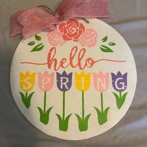Hello Spring Floral Wall Decor